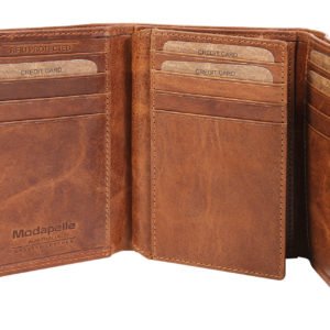 Vintage Mens leather wallet_open