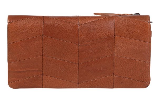 Leather Patchwork Wallet_tan