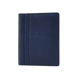 Leather card holder_navy_closed