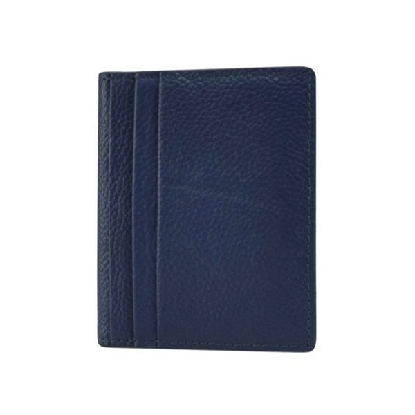 Leather card holder_navy_closed