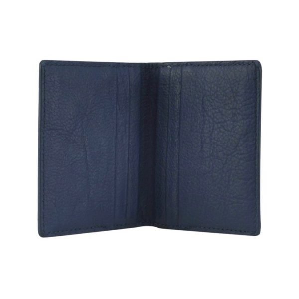Leather card holder_navy_open