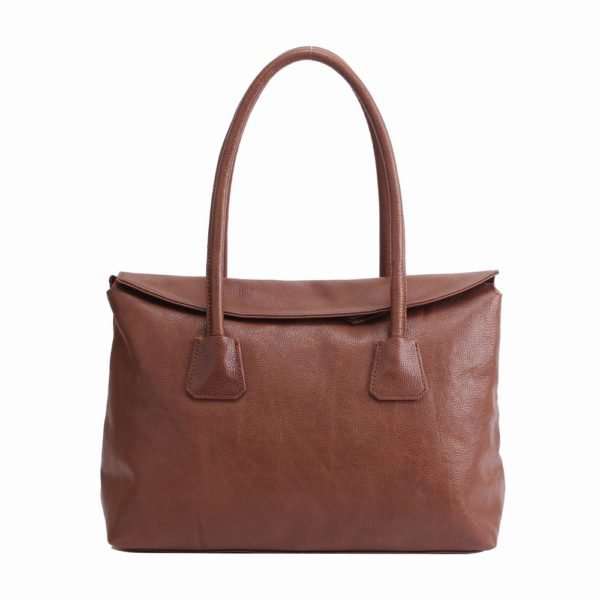 Crave leather tote_tan