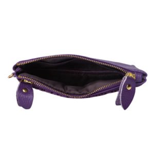 Anya Leather Wallet Purple Inside