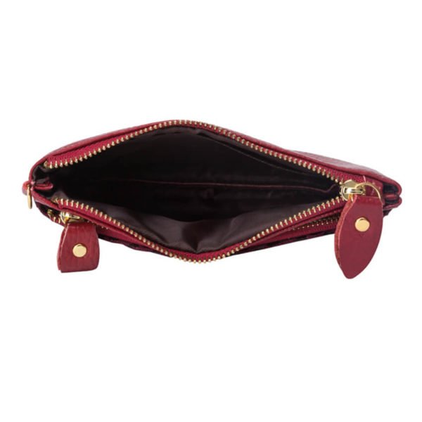 Anya Leather Wallet Red inside