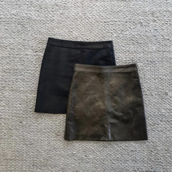 ALine Leather Skirt_Image