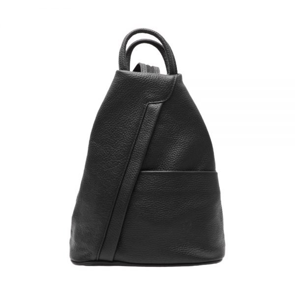Italian Leather Backpack_Black