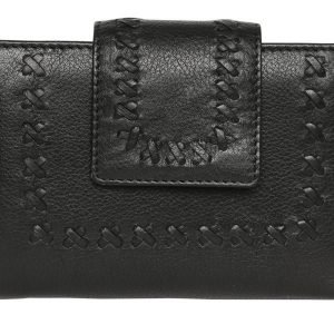 ladies Leather Flap Wallet_black