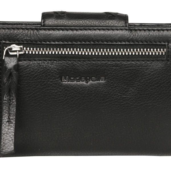 Ladies Leather Flap Wallet_Blackback