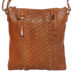Pleated Leather Crossbody Bag