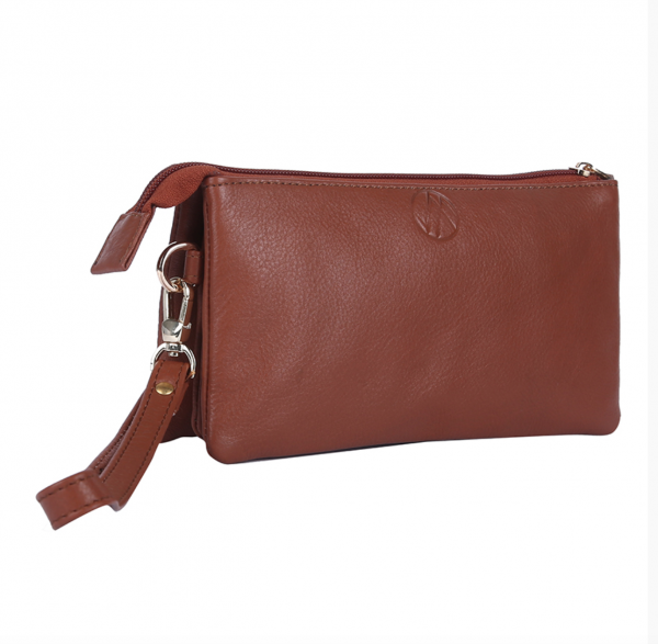 Eve Leather Clutches_Tan_side